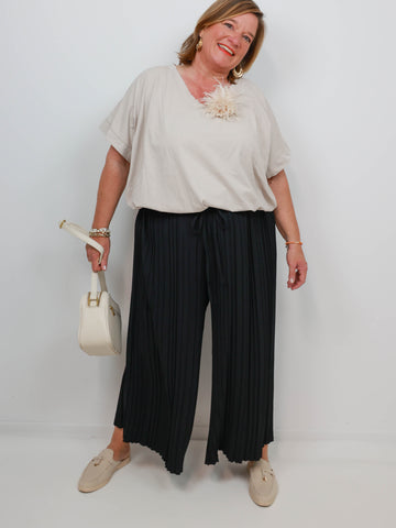 DWAYNE Plus Size Plissee Hose - verschiedene Farben