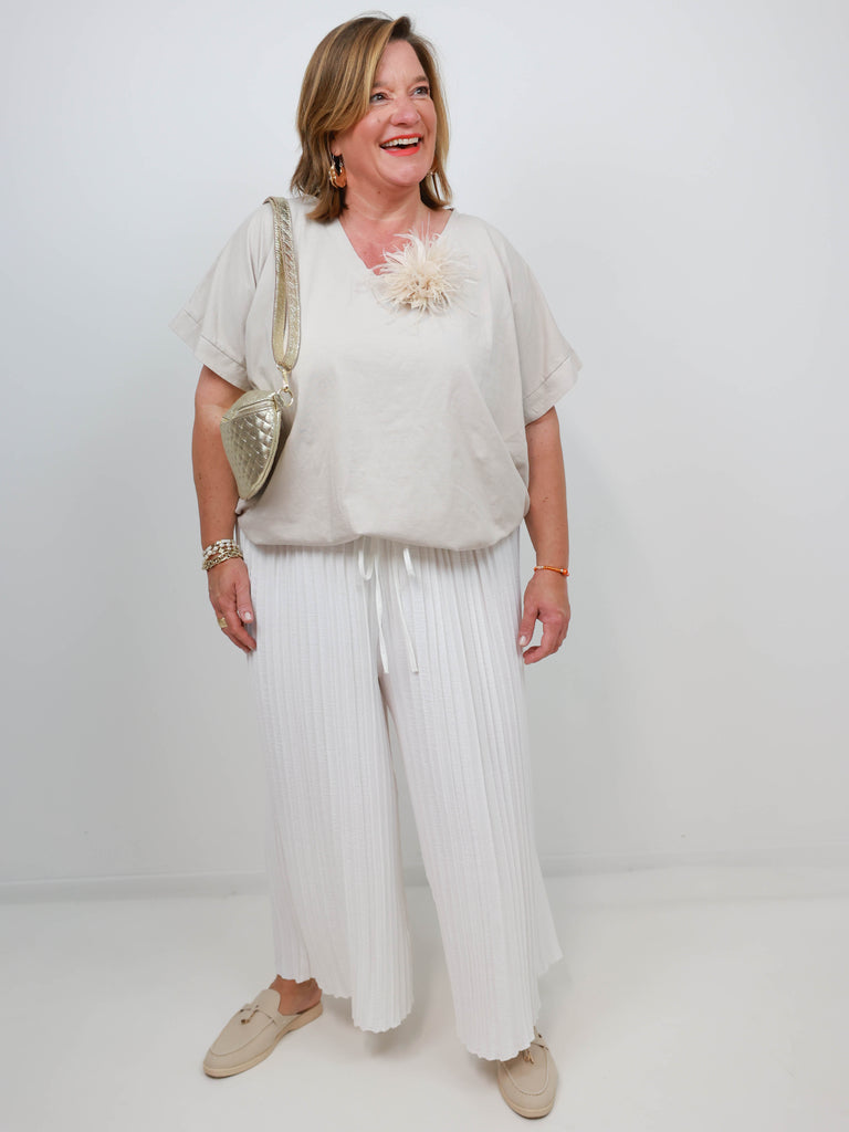 DWAYNE Plus Size Plissee Hose - verschiedene Farben