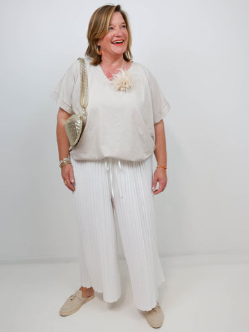 DWAYNE Plus Size Plissee Hose - verschiedene Farben