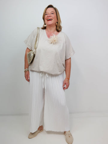 DWAYNE Plus Size Plissee Hose - verschiedene Farben