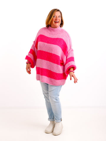 ALINA XXL Pullover - pink/rosa