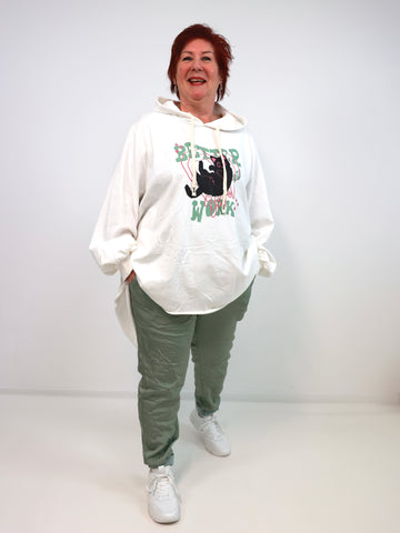 PENNY Plus Size Hoodie - ecru