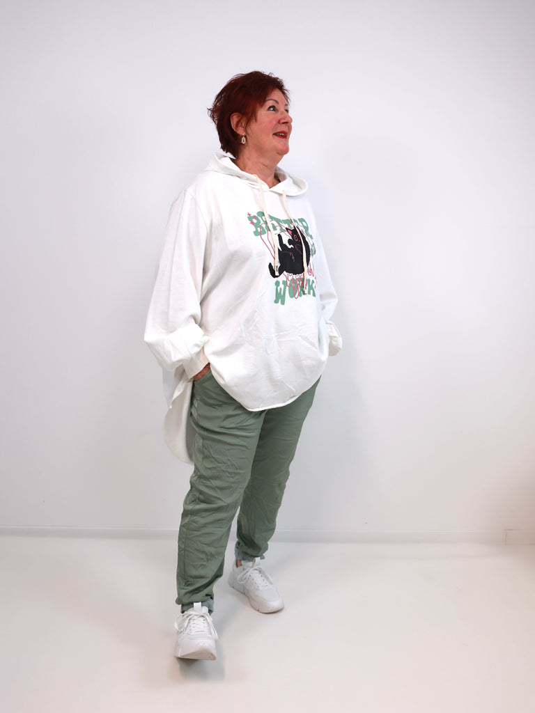 PENNY Plus Size Hoodie - ecru