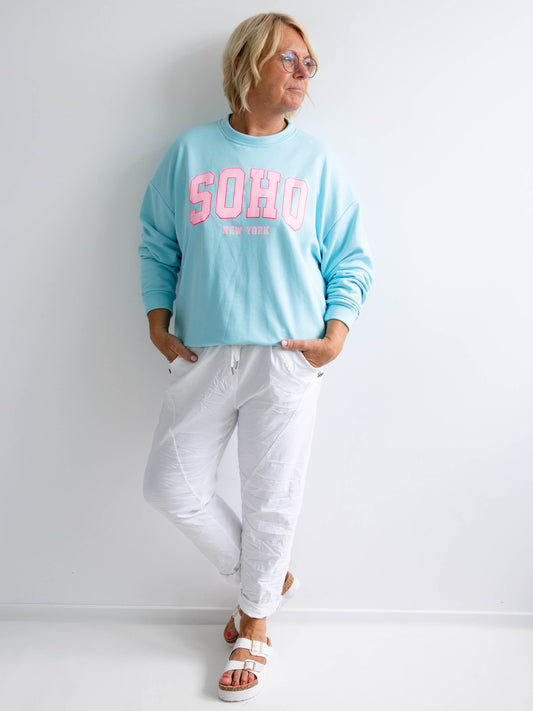 SOHO Oversize Sweatshirt  - blau/pink