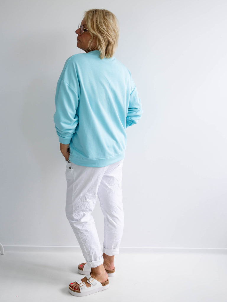 SOHO Oversize Sweatshirt  - blau/pink