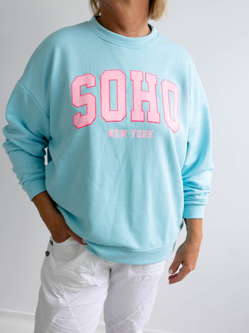 SOHO Oversize Sweatshirt  - blau/pink