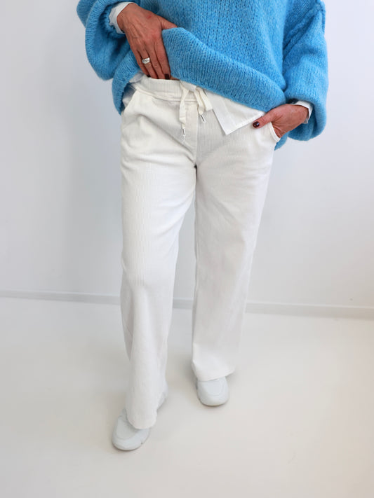 KENNY Cord Wide Leg - offwhite