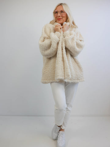 LILLIE Oversize Jacke - wollweiß