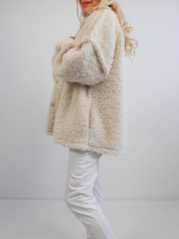 LILLIE Oversize Jacke - wollweiß