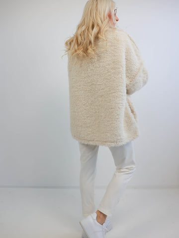 LILLIE Oversize Jacke - wollweiß