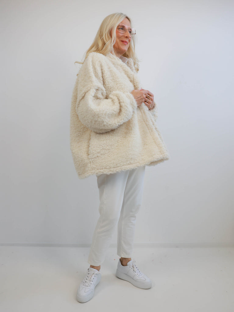 LILLIE Oversize Jacke - wollweiß