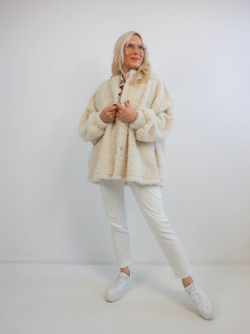 LILLIE Oversize Jacke - wollweiß