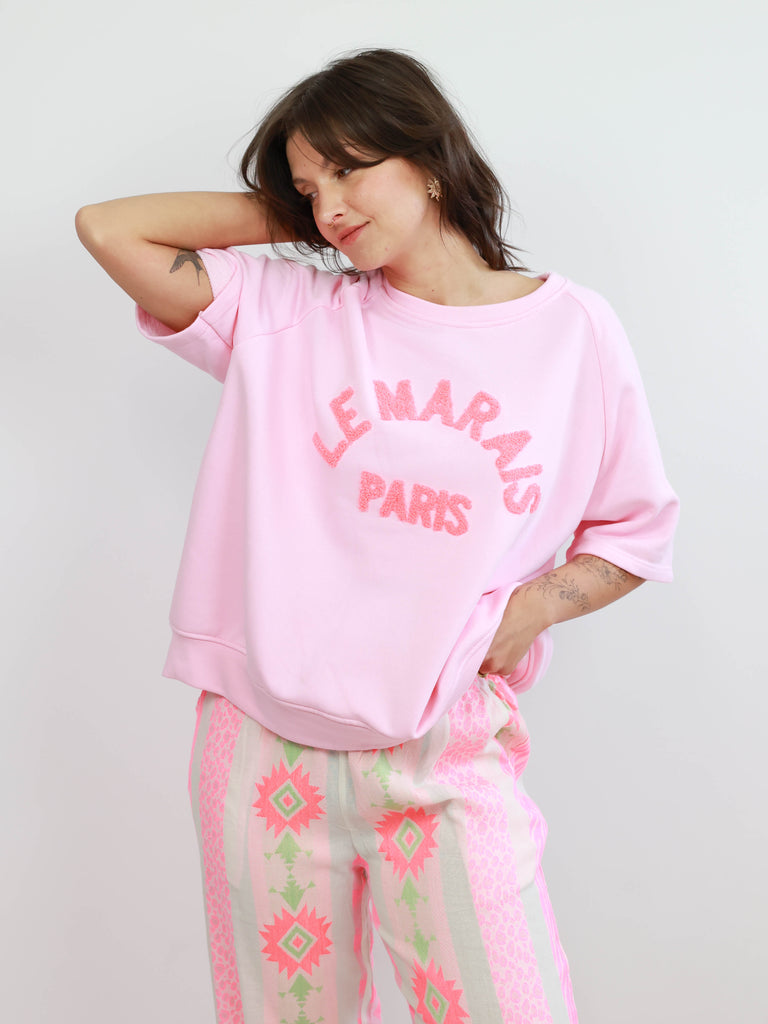 LE MARAIS Oversize Kurzarm Sweatshirt - verschiedene Farben
