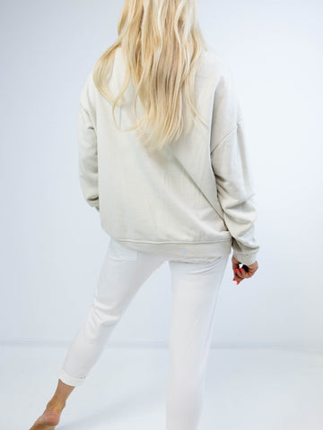 PARIS Oversize Sweatshirt  - beige/pink