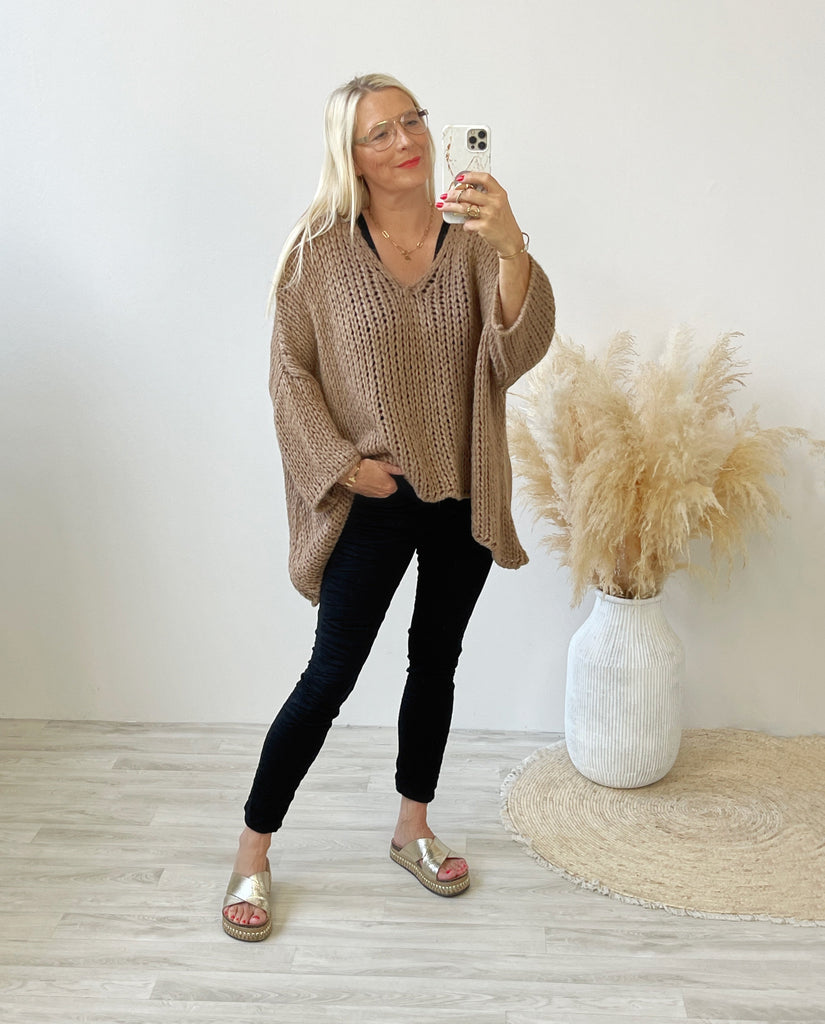 COZY ME Oversize Strickpullover - verschiedene Farben