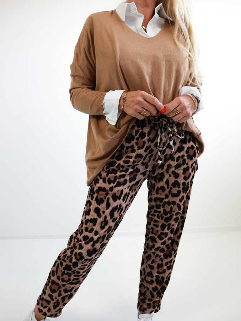 TRISHA Jogpants - leo camel