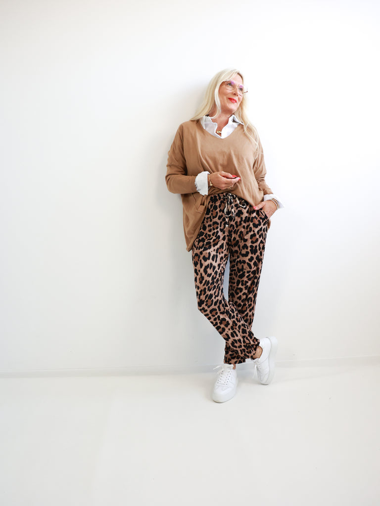 TRISHA Jogpants - leo camel