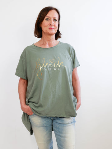 GLÜCK Oversize T-Shirt - verschiedene Farben