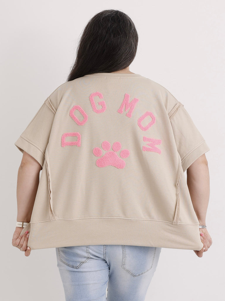 Kurzarm-Sweatshirt DOGMOM.S – One Size Gr. 38-48