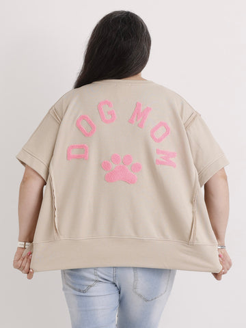 Kurzarm-Sweatshirt DOGMOM.S – One Size Gr. 38-48