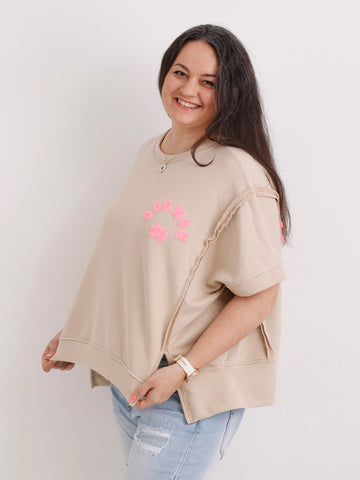 Kurzarm-Sweatshirt DOGMOM.S – One Size Gr. 38-48