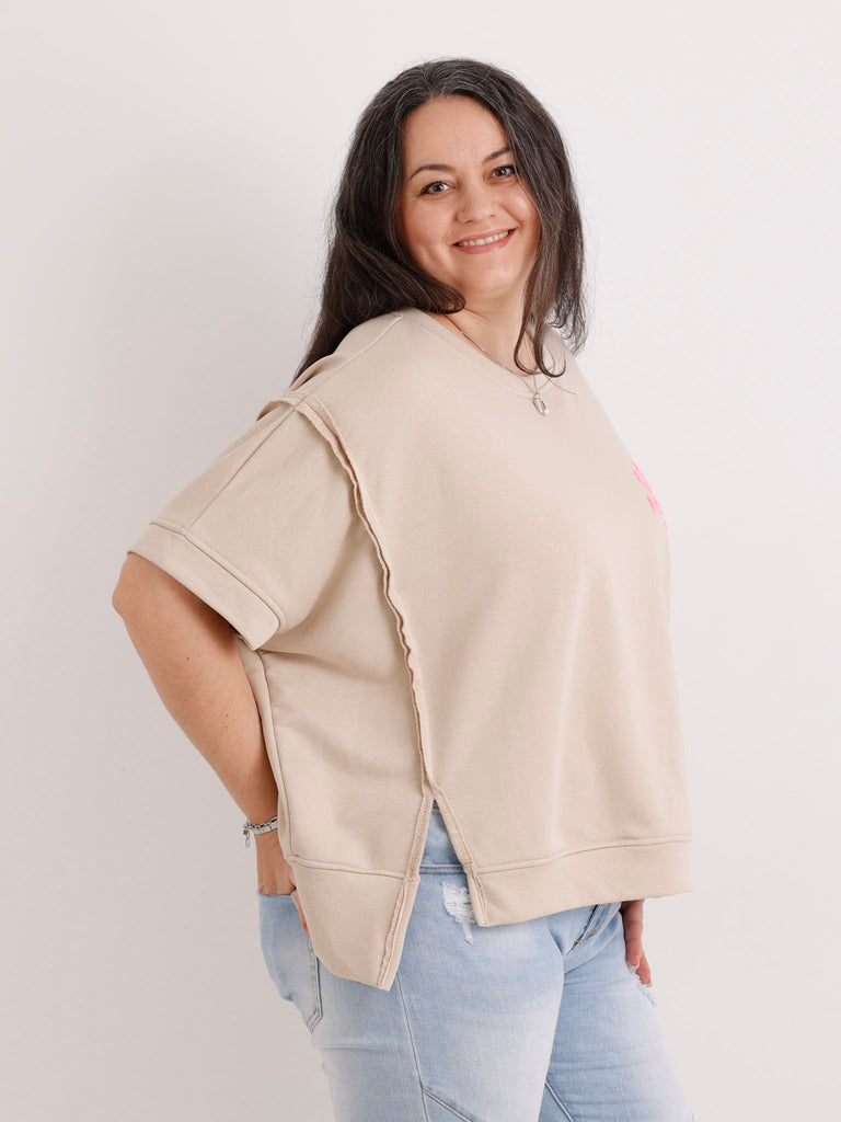 Kurzarm-Sweatshirt DOGMOM.S – One Size Gr. 38-48