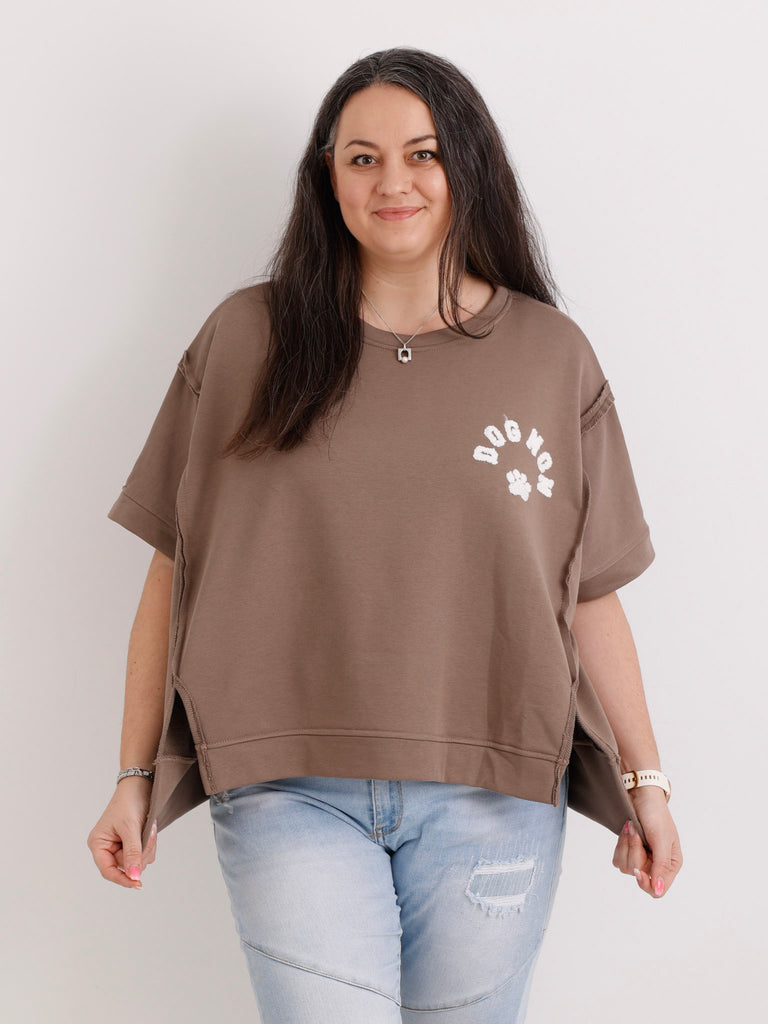 Kurzarm-Sweatshirt DOGMOM.S – One Size Gr. 38-48