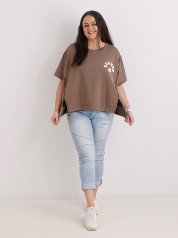 Kurzarm-Sweatshirt DOGMOM.S – One Size Gr. 38-48