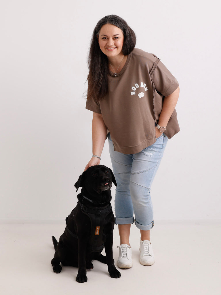 Kurzarm-Sweatshirt DOGMOM.S – One Size Gr. 38-48