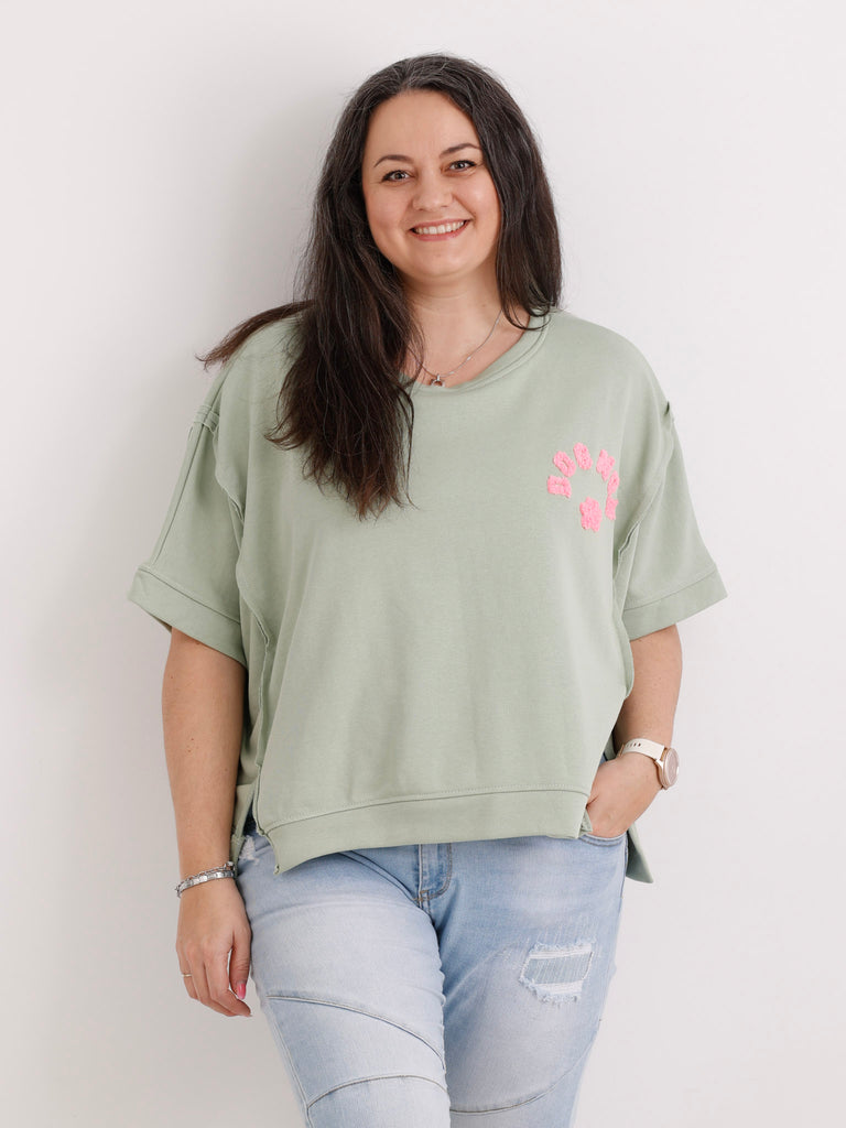 Kurzarm-Sweatshirt DOGMOM.S – One Size Gr. 38-48