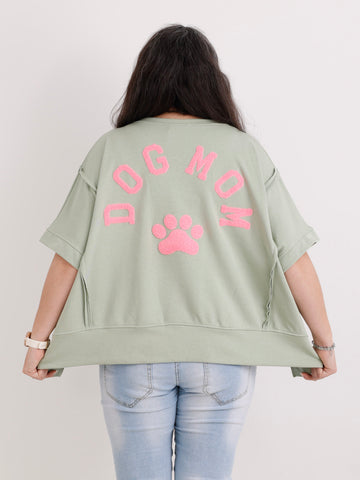 Kurzarm-Sweatshirt DOGMOM.S – One Size Gr. 38-48