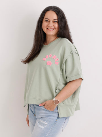 Kurzarm-Sweatshirt DOGMOM.S – One Size Gr. 38-48