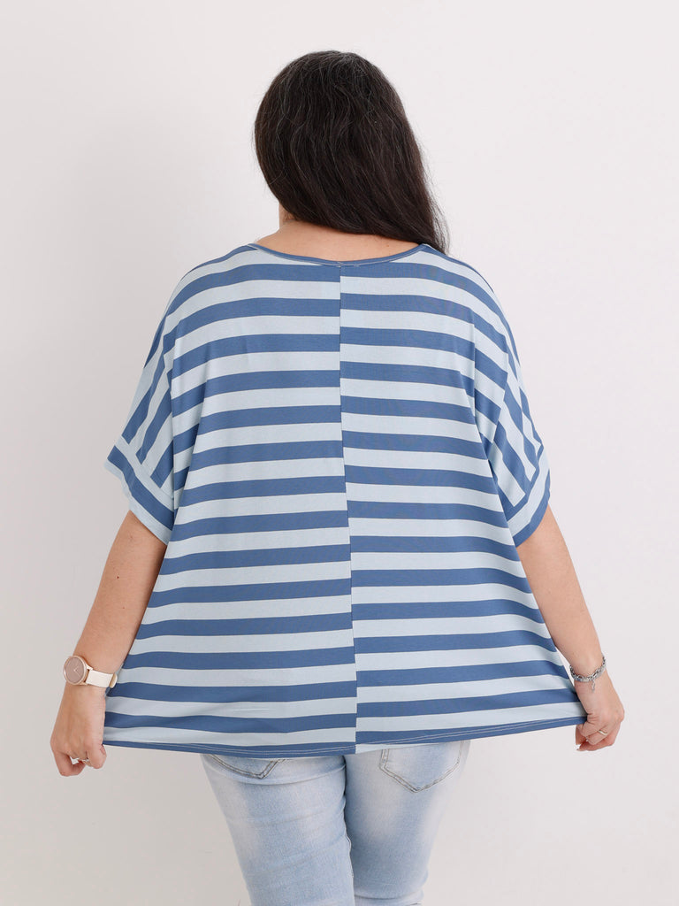 T-Shirt FEE.S blau - One Size Gr. 40-48