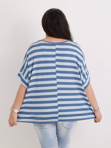 T-Shirt FEE.S blau - One Size Gr. 40-48