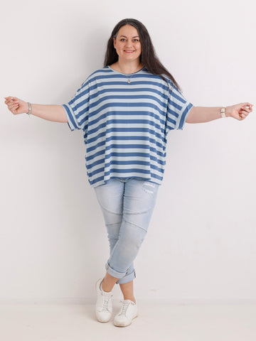 T-Shirt FEE.S blau - One Size Gr. 40-48