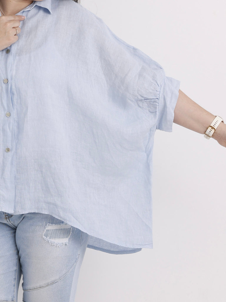 Oversize Leinen-Bluse MAGGIE.S Gr. 40-50
