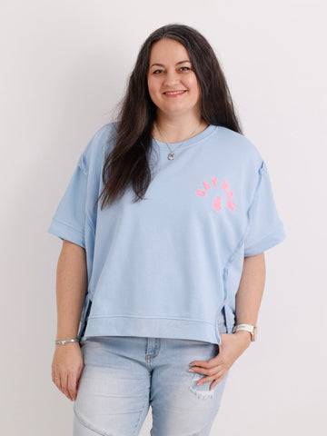 Kurzarm-Sweatshirt CATMOM.S – One Size Gr. 38-48