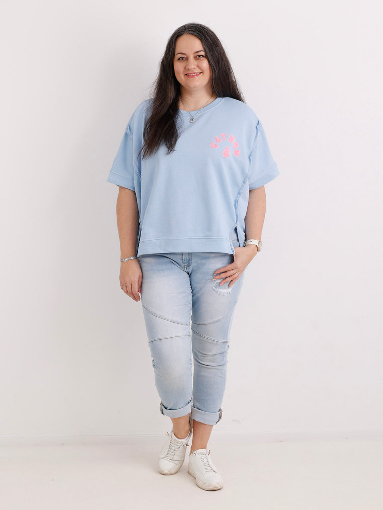 Kurzarm-Sweatshirt CATMOM.S – One Size Gr. 38-48
