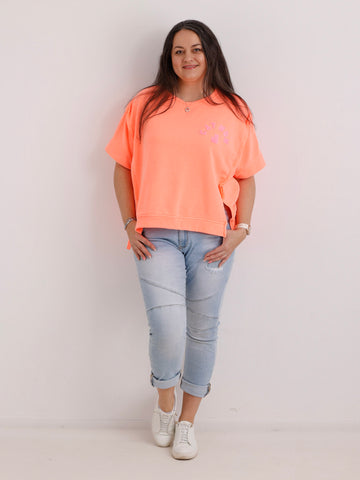 Kurzarm-Sweatshirt CATMOM.S – One Size Gr. 38-48