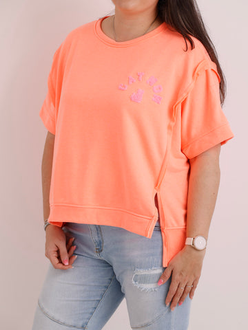 Kurzarm-Sweatshirt CATMOM.S – One Size Gr. 38-48