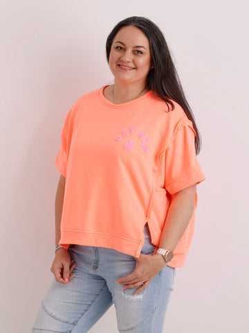 Kurzarm-Sweatshirt CATMOM.S – One Size Gr. 38-48