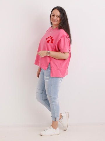 Kurzarm-Sweatshirt CATMOM.S – One Size Gr. 38-48