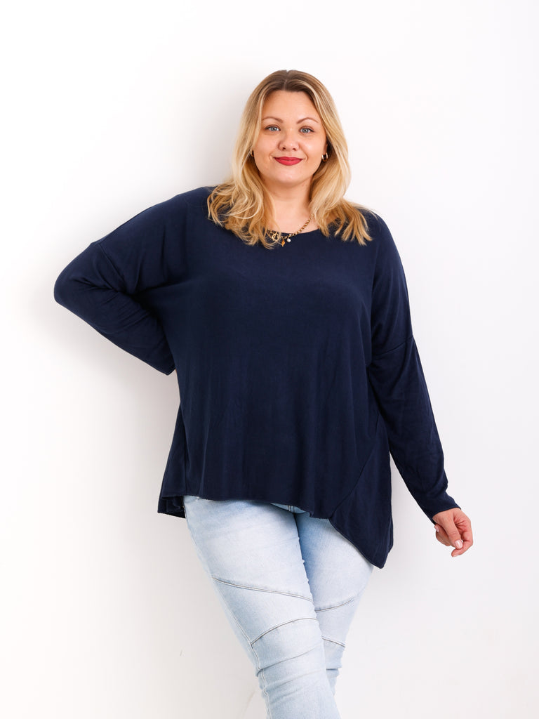 MELINA  Curvy Size Longsleeve - verschiedene Farben