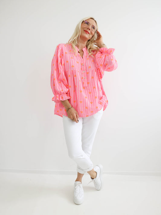 HERZCHEN Musselin Bluse - verschiedene Farben