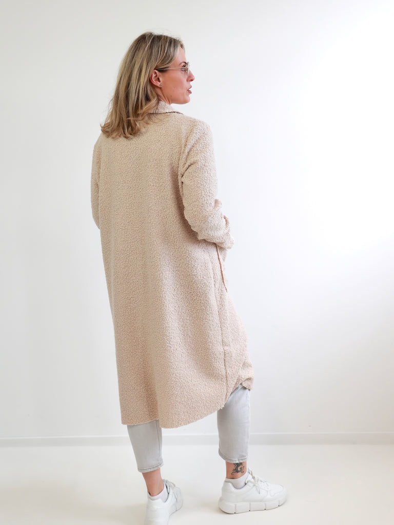 THEA Bouclé Mantel - beige