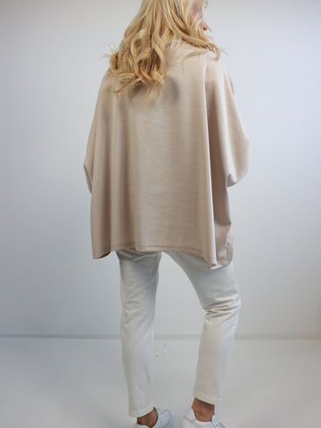 PAULINE Plus Size Sweater uni - beige