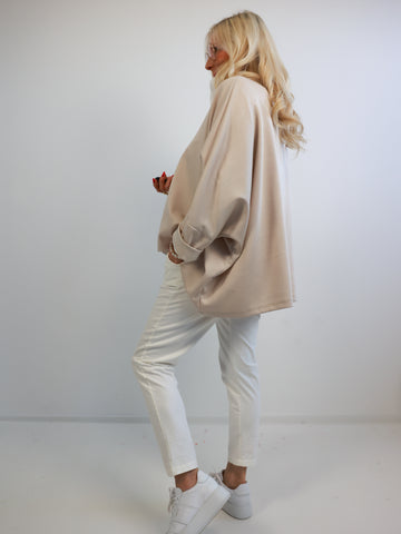 PAULINE Plus Size Sweater uni - beige