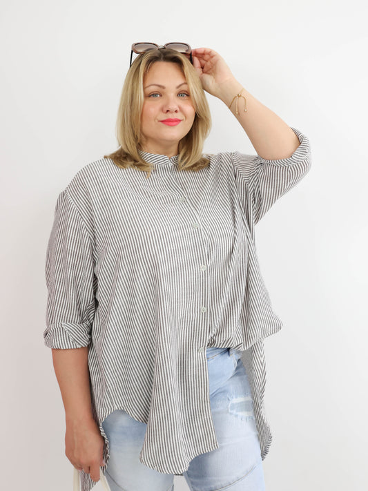 LIA XXXL Bluse - gestreift
