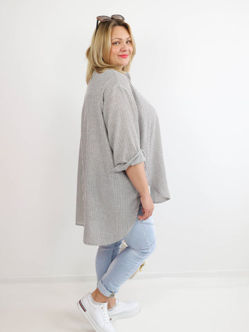 LIA XXXL Bluse - gestreift