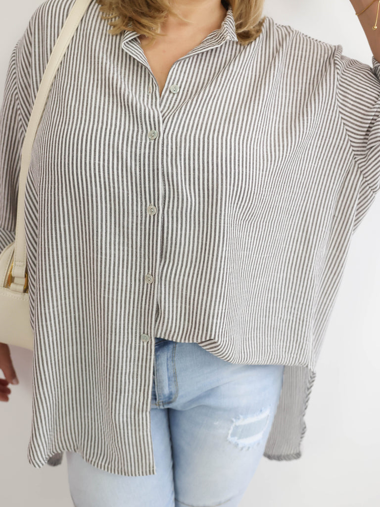 LIA XXXL Bluse - gestreift